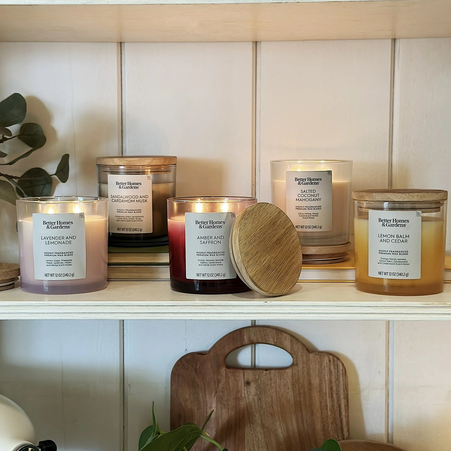 Better Homes and Gardens 2-Wick Salted Coconut Mahogany Candle